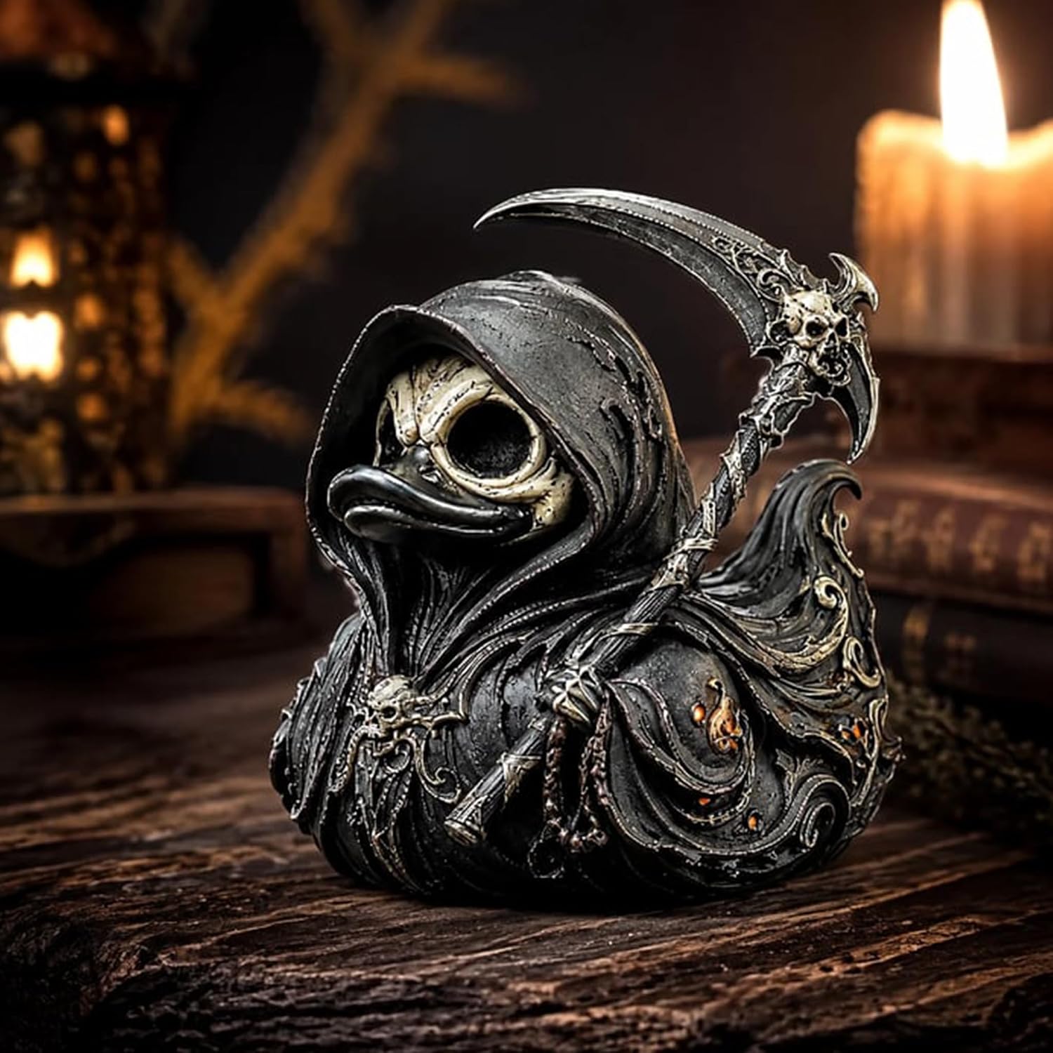 เป็ดสะสมสไตล์กอธิค Grim Reaper - Vintage Collectible Figurines บทวิจารณ์และราคา