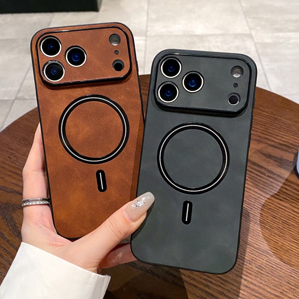 เคสแม่เหล็กหนังแกะแบบด้าน สำหร - Camera Leather Case บทวิจารณ์และราคา