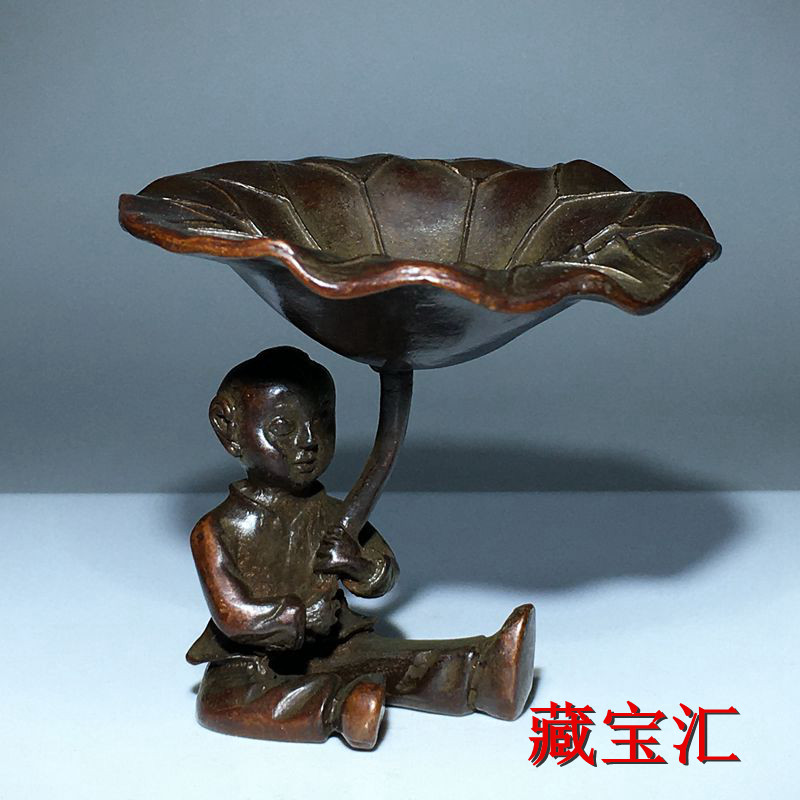 รูปปั้นทองสัมฤทธิ์ใบบัวโบราณสไ - Vintage And Collectible Items บทวิจารณ์และราคา